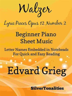 cover image of Walzer Lyric Pieces Opus 12 Number 2 Beginner Piano Sheet Music